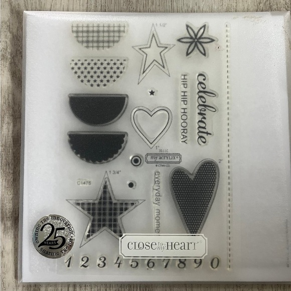NEW Close to my heart Acrylic stamp set “Celebrate” stamps - Picture 2 of 3